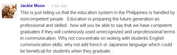 reactions to DepEd gay lingo to classroom