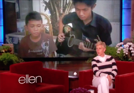 Adrich and James on Ellen Show