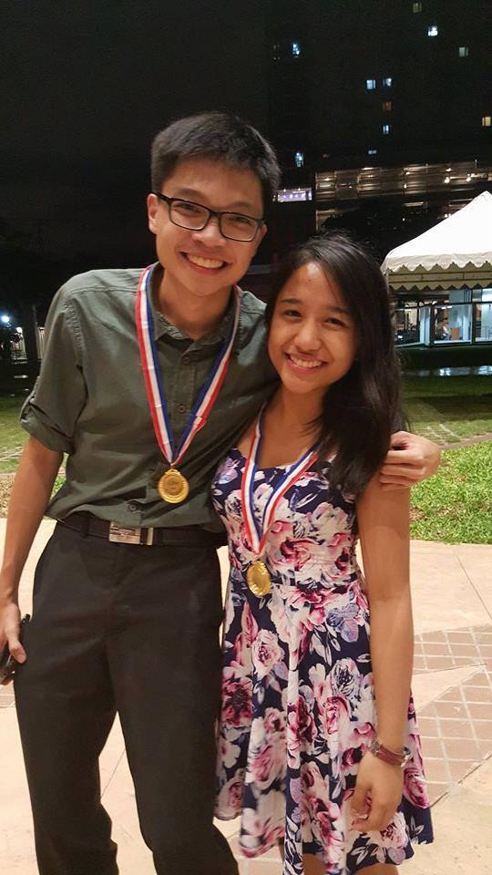Leomar and Leslie, gleeful and grateful for making it to the finals at La Salle Intervarsity Debate Tournament.